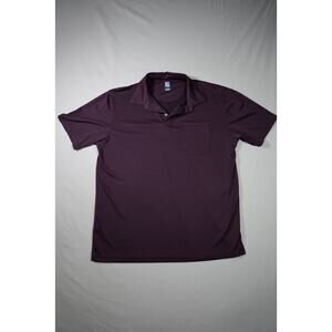 PGA Tour Gold, Collared, 3 Button, Pillover Size L Purple